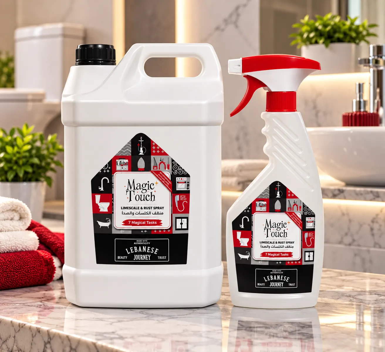 Magic Touch Limescale & Rust Remover – 5L + 500ML Limescale Spray