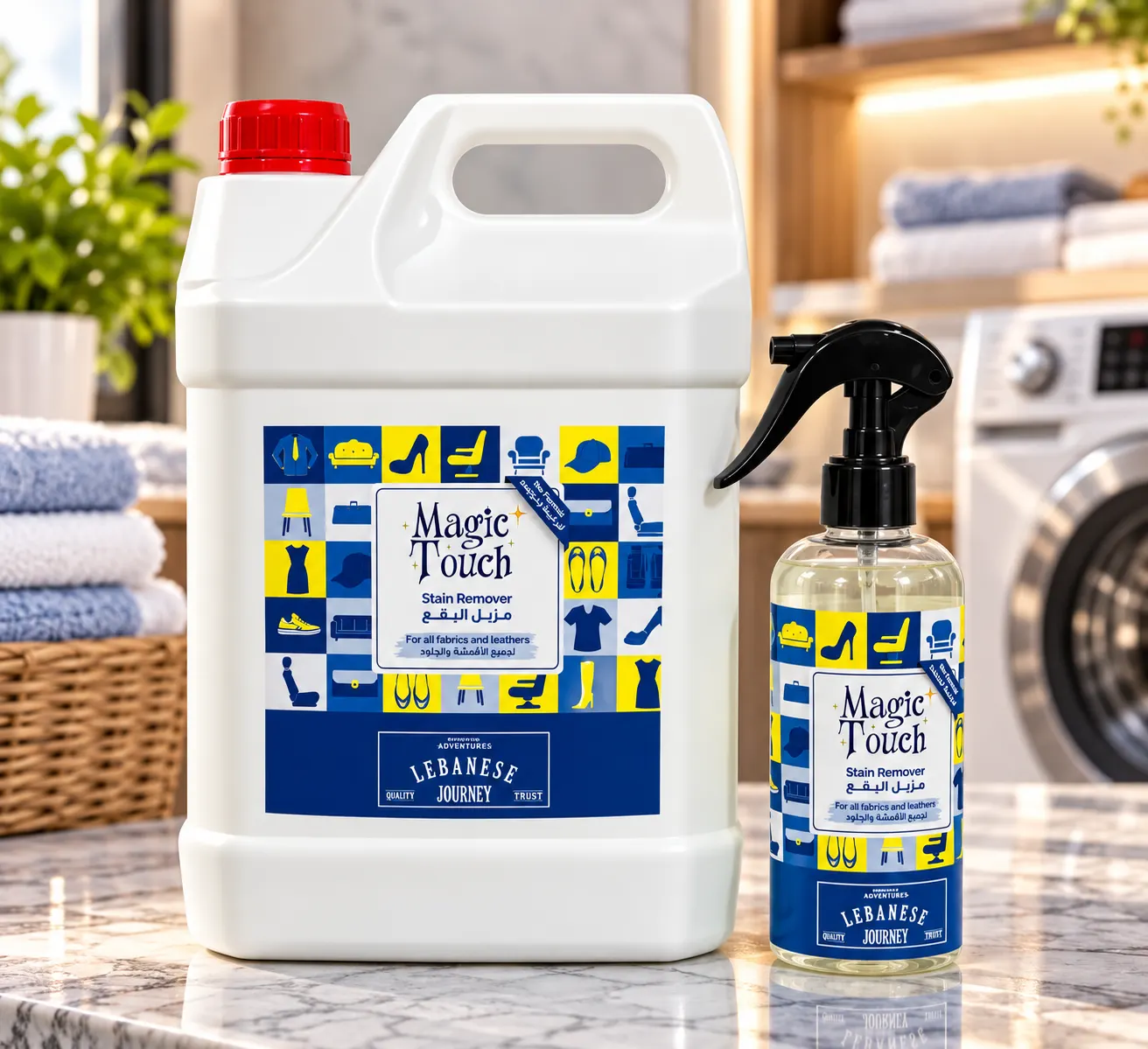 Magic Touch Stain Remover – 5L + Spray Bottle Bundle